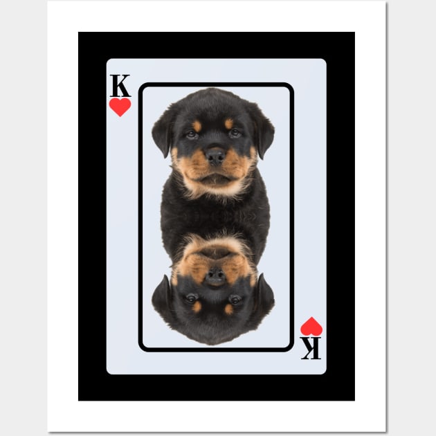 Rottweiler King Of Hearts Wall Art by HighwayForSouls